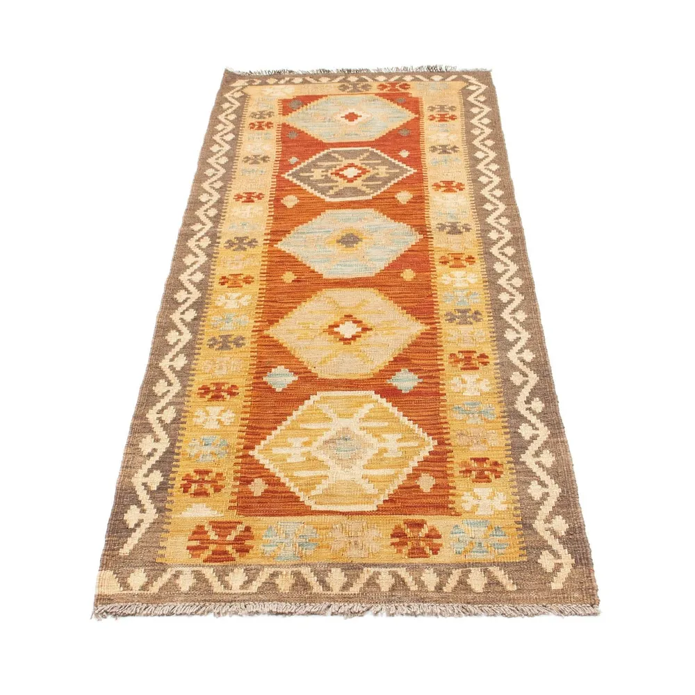 Løper Kelimteppe - Orientalsk - 203 x 70 cm - beige