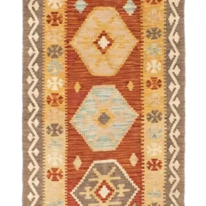Løper Kelimteppe - Orientalsk - 203 x 70 cm - beige