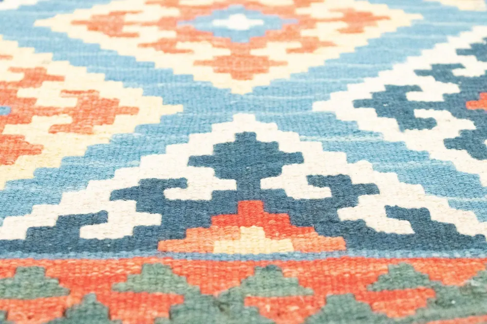 Løper Kelimteppe - Orientalsk - 203 x 64 cm - oransje