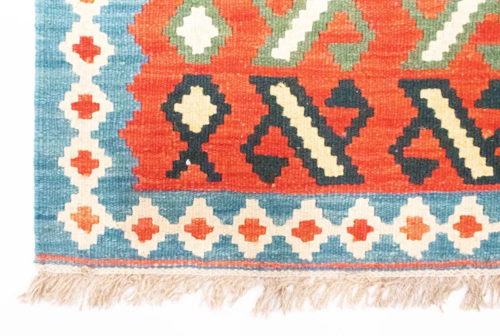 Løper Kelimteppe - Orientalsk - 203 x 65 cm - oransje