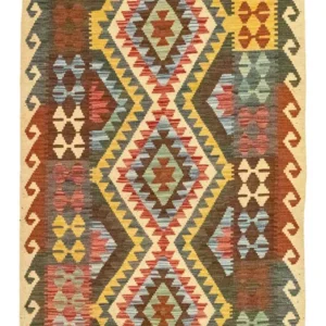 Løper Kelimteppe - Orientalsk - 204 x 103 cm - flerfarget