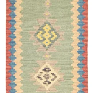 Løper Kelimteppe - Orientalsk - 204 x 84 cm - flerfarget