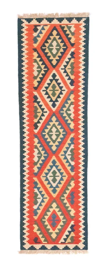 Løper Kelimteppe - Orientalsk - 204 x 60 cm - oransje