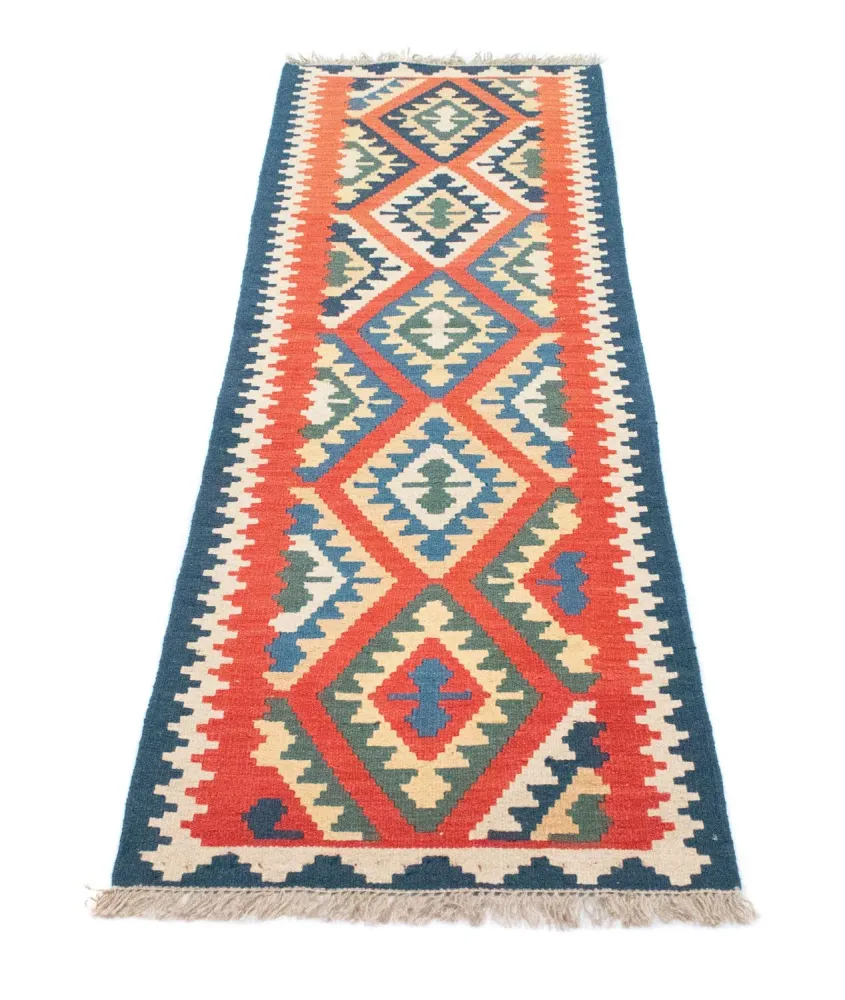 Løper Kelimteppe - Orientalsk - 204 x 60 cm - oransje