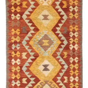 Løper Kelimteppe - Orientalsk - 205 x 78 cm - rust