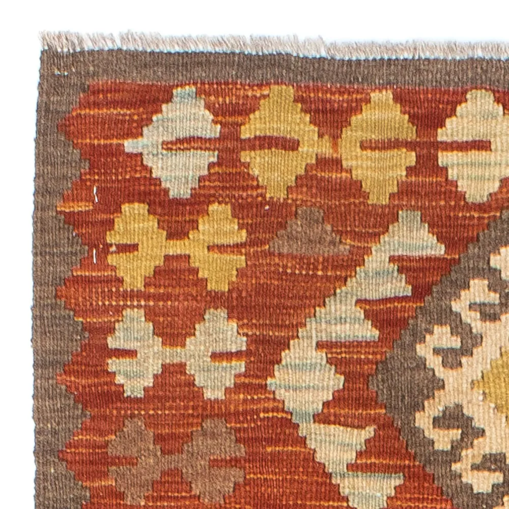 Løper Kelimteppe - Orientalsk - 205 x 78 cm - rust
