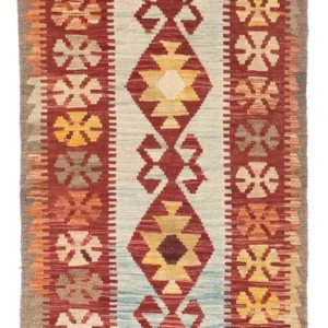Løper Kelimteppe - Orientalsk - 206 x 77 cm - beige