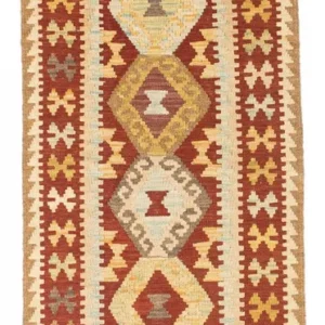 Løper Kelimteppe - Orientalsk - 206 x 71 cm - beige