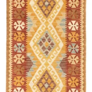 Løper Kelimteppe - Orientalsk - 206 x 67 cm - lysebrun