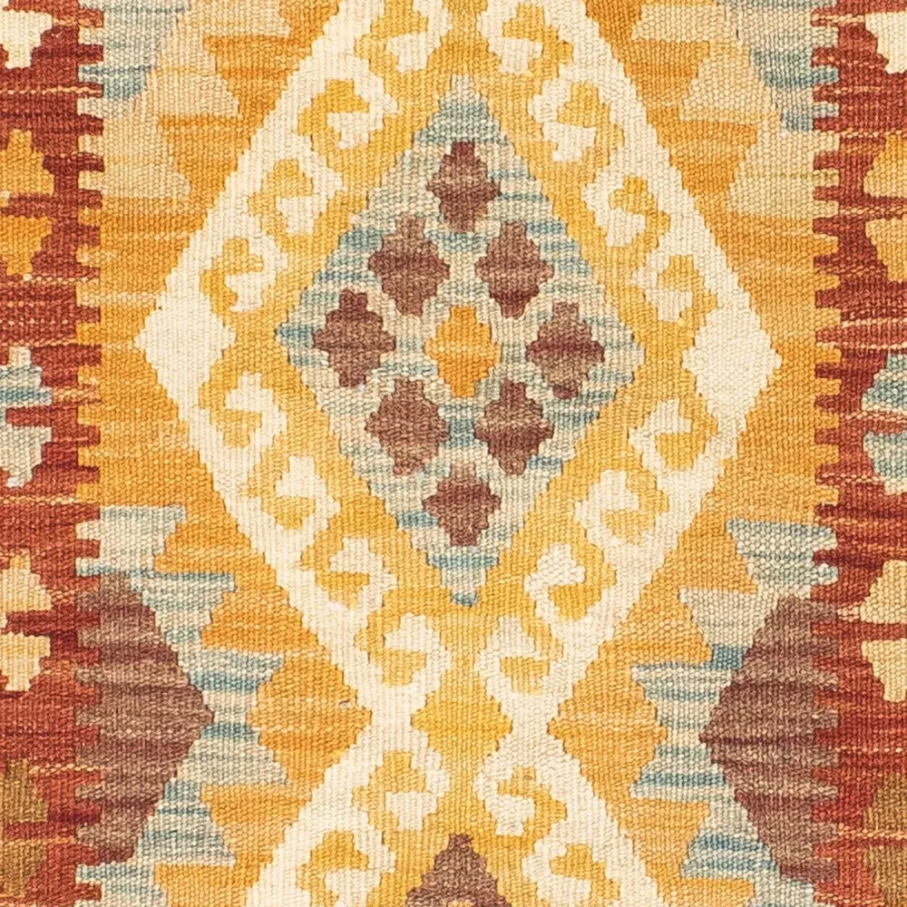 Løper Kelimteppe - Orientalsk - 206 x 67 cm - lysebrun