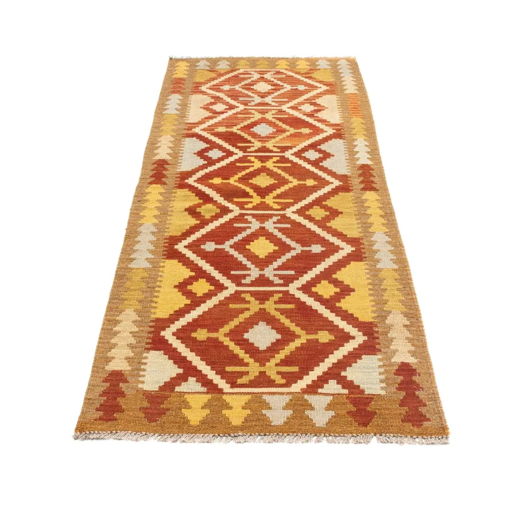 Løper Kelimteppe - Orientalsk - 206 x 73 cm - rust