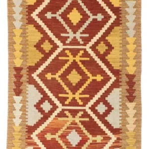 Løper Kelimteppe - Orientalsk - 206 x 73 cm - rust