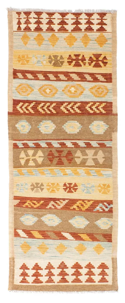 Løper Kelimteppe - Orientalsk - 207 x 77 cm - beige