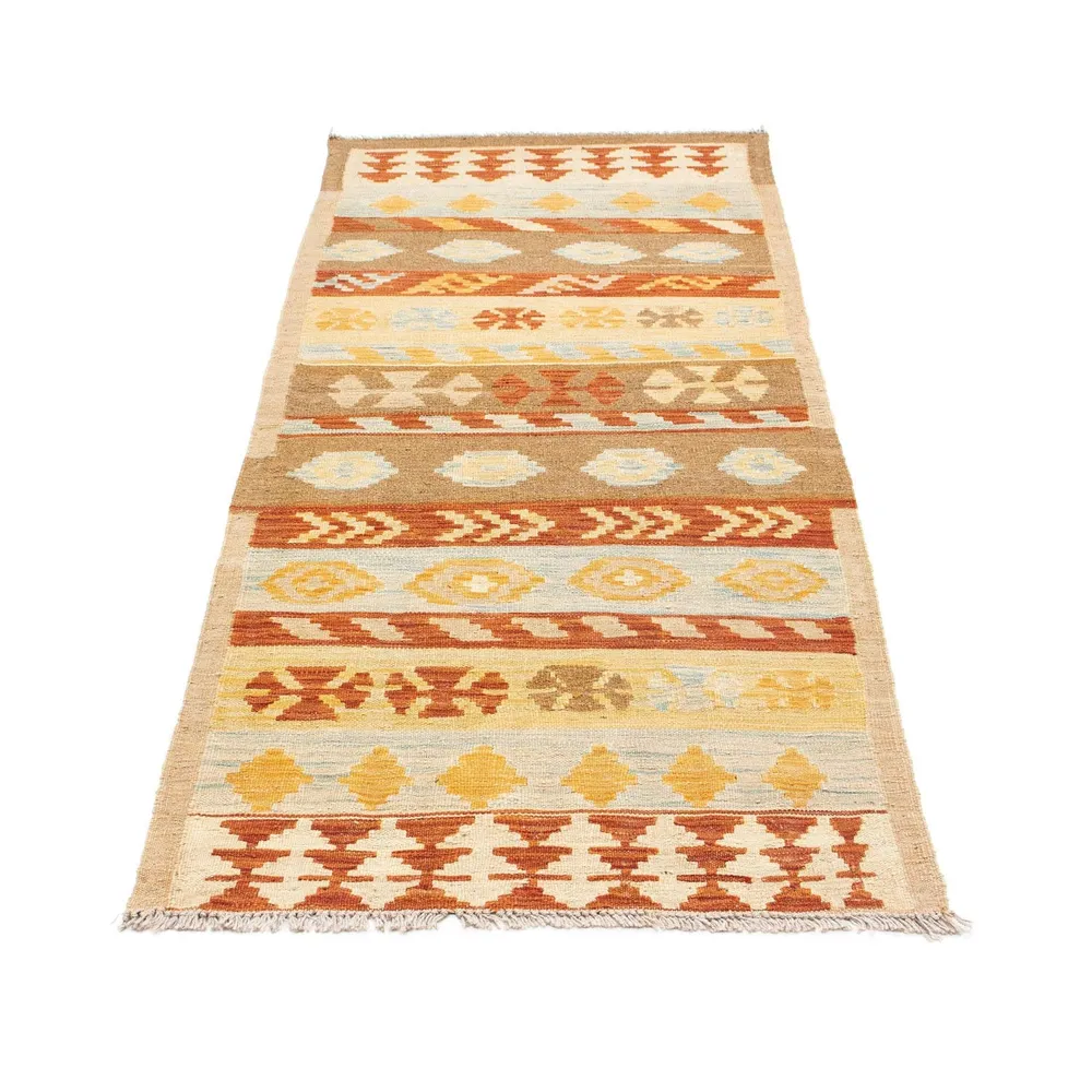 Løper Kelimteppe - Orientalsk - 207 x 77 cm - beige