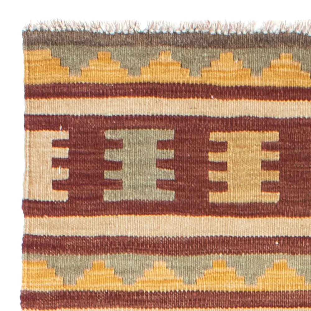 Løper Kelimteppe - Orientalsk - 207 x 74 cm - beige