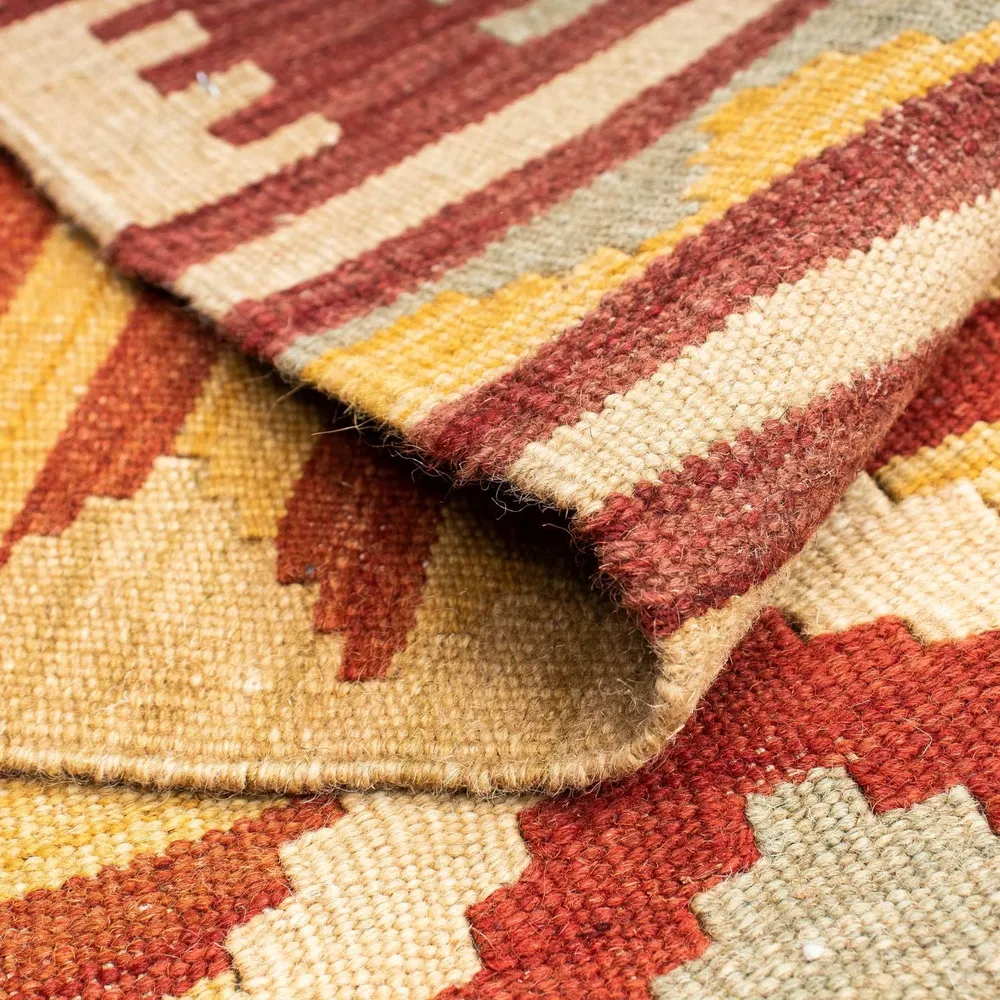 Løper Kelimteppe - Orientalsk - 207 x 74 cm - beige