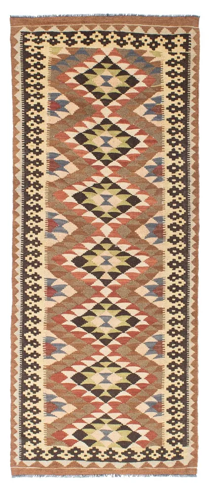 Løper Kelimteppe - Orientalsk - 207 x 85 cm - lysebrun