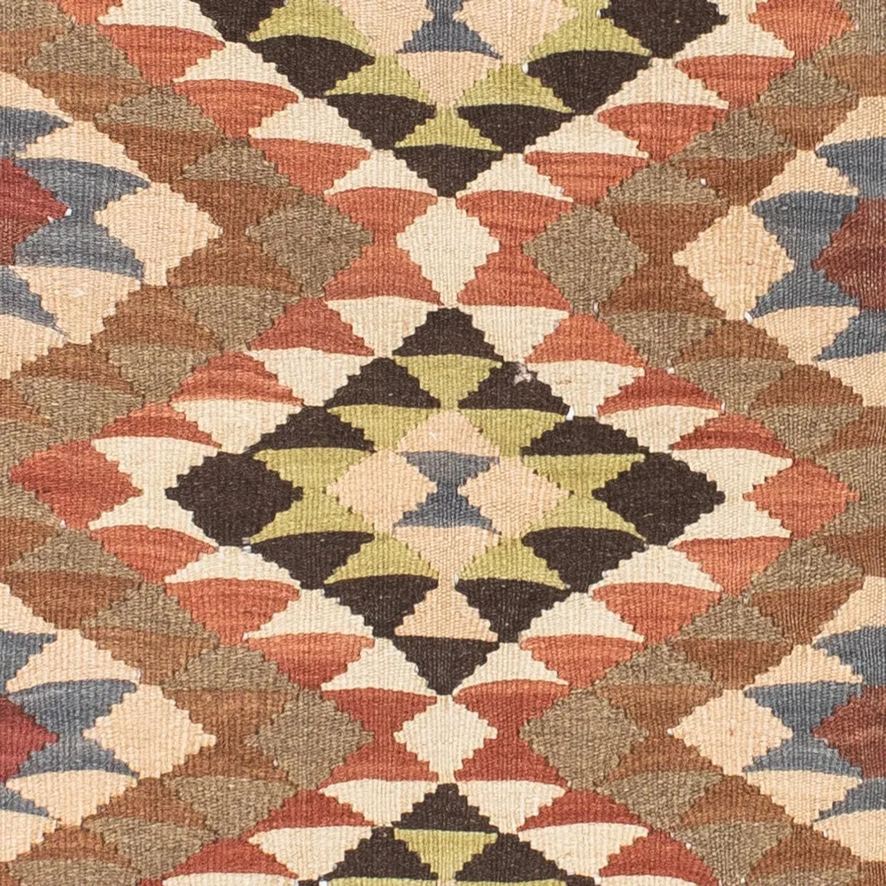 Løper Kelimteppe - Orientalsk - 207 x 85 cm - lysebrun
