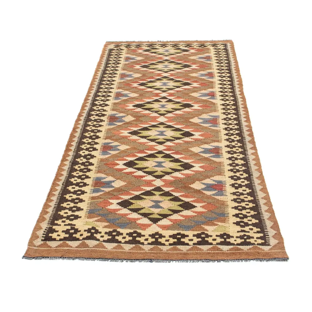 Løper Kelimteppe - Orientalsk - 207 x 85 cm - lysebrun