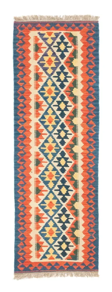Løper Kelimteppe - Orientalsk - 207 x 60 cm - oransje