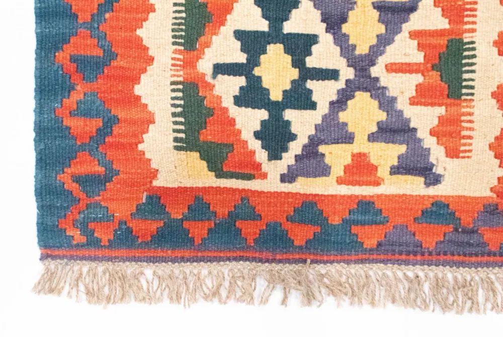 Løper Kelimteppe - Orientalsk - 207 x 60 cm - oransje
