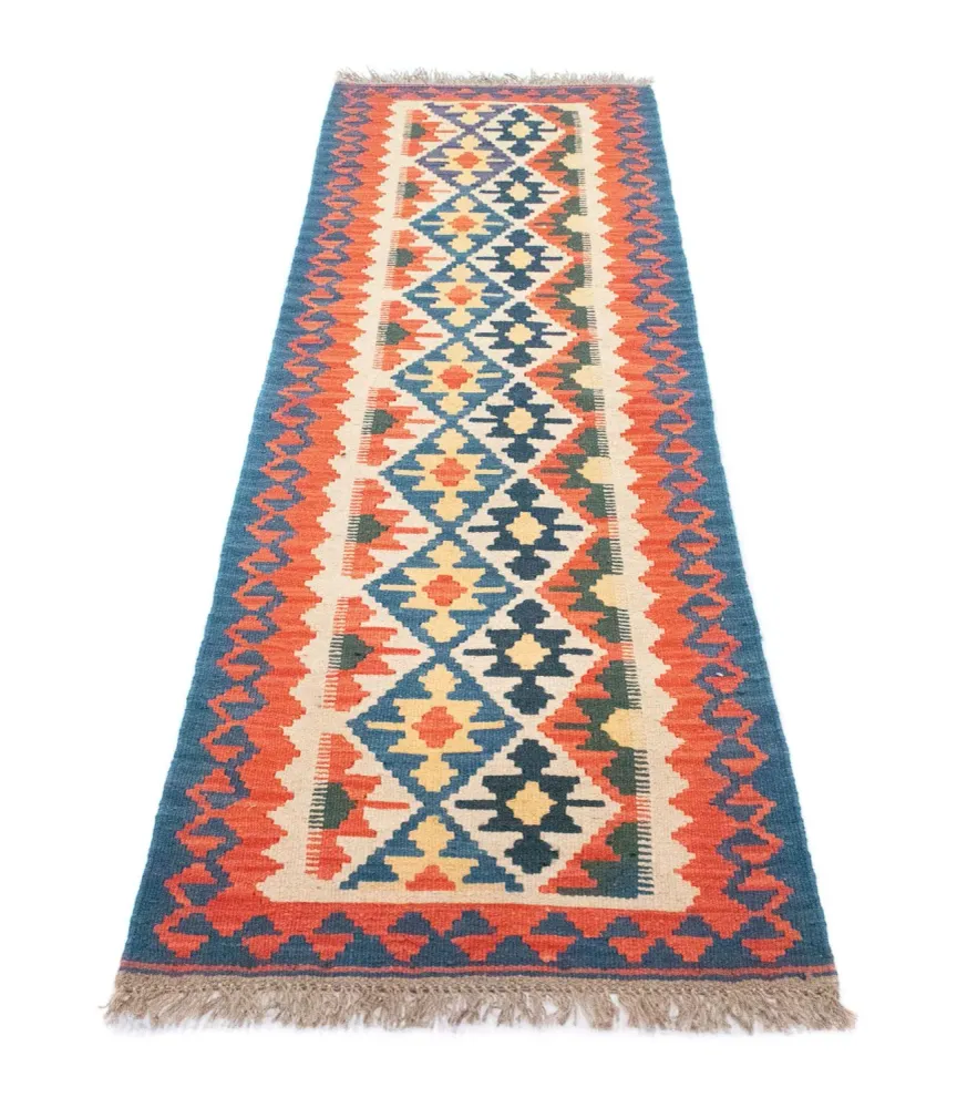 Løper Kelimteppe - Orientalsk - 207 x 60 cm - oransje