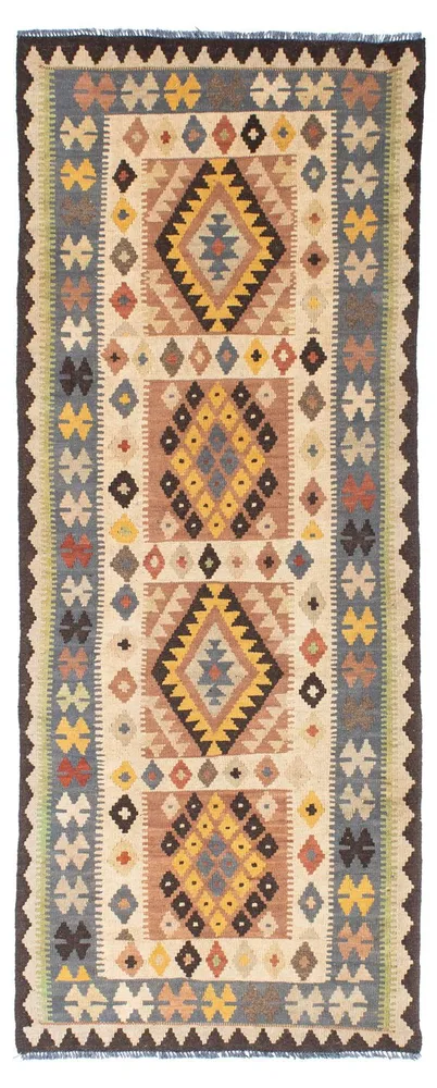 Løper Kelimteppe - Orientalsk - 208 x 82 cm - beige