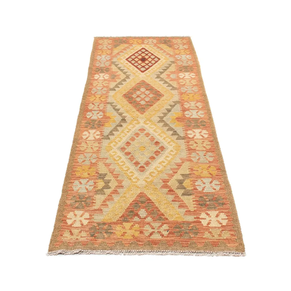 Løper Kelimteppe - Orientalsk - 208 x 66 cm - lys rød