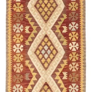 Løper Kelimteppe - Orientalsk - 210 x 68 cm - beige