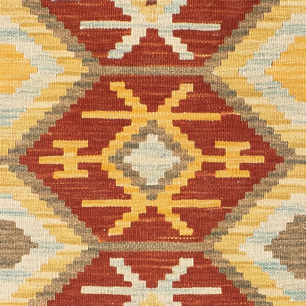 Løper Kelimteppe - Orientalsk - 210 x 72 cm - lysebrun