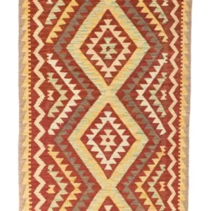 Løper Kelimteppe - Orientalsk - 214 x 82 cm - rust