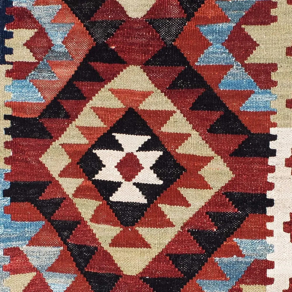 Løper Kelimteppe - Orientalsk - 222 x 100 cm - flerfarget