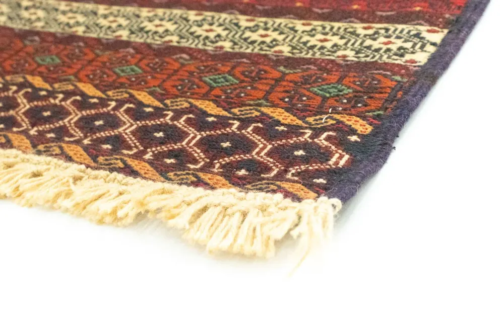 Løper Kelimteppe - Orientalsk - 222 x 85 cm - brun