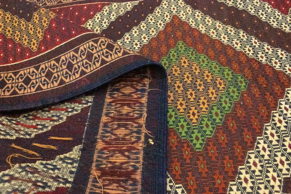 Løper Kelimteppe - Orientalsk - 222 x 85 cm - brun