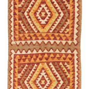 Løper Kelimteppe - Orientalsk - 231 x 62 cm - brun