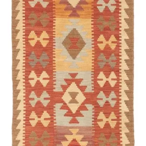 Løper Kelimteppe - Splash - 198 x 62 cm - flerfarget