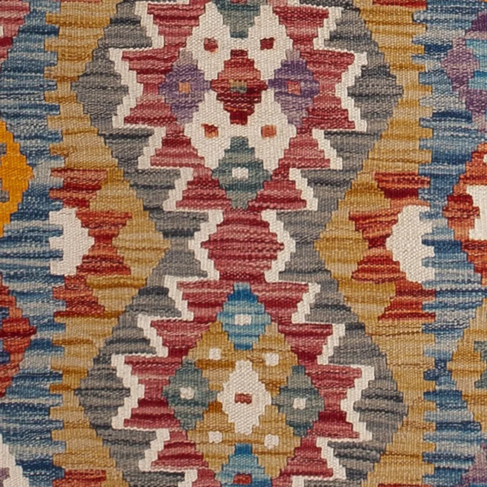 Løper Kelimteppe - Splash - 243 x 79 cm - flerfarget