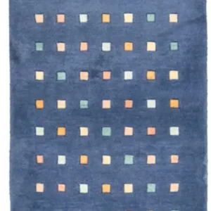 Løper Nepal teppe - 240 x 80 cm - mørkeblå