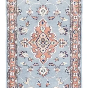 Løper Orientalsk teppe - 187 x 63 cm - lyseblå