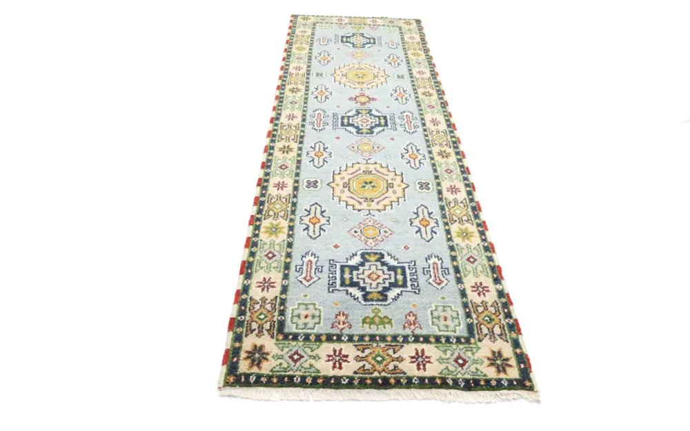 Løper Orientalsk teppe - 300 x 82 cm - lyseblå