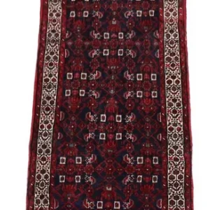 Løper Orientalsk teppe - 403 x 87 cm - mørkeblå