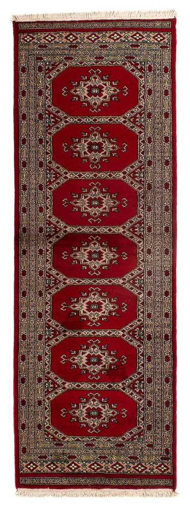 Løper Pakistan teppe - 192 x 64 cm - mørk rød