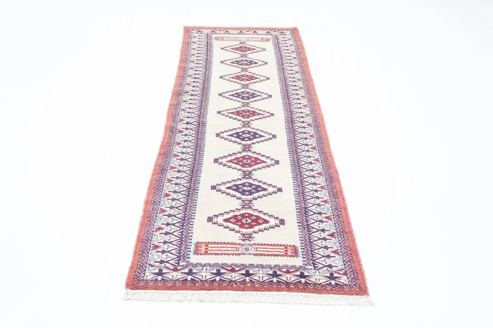 Løper Pakistan teppe - 195 x 65 cm - beige
