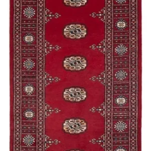 Løper Pakistan teppe - 247 x 77 cm - rød