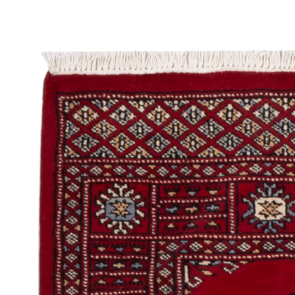 Løper Pakistan teppe - 247 x 77 cm - rød
