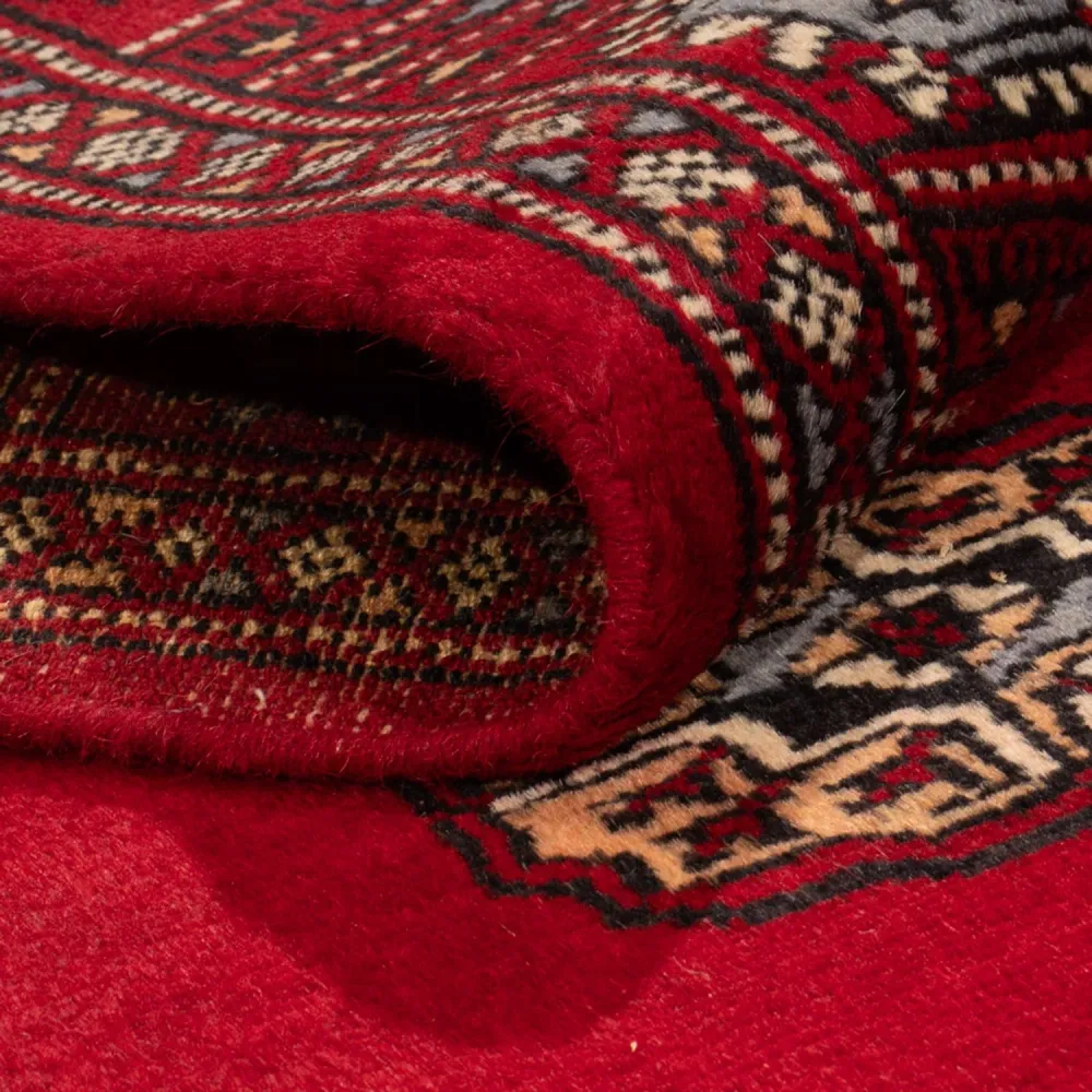 Løper Pakistan teppe - 247 x 77 cm - rød