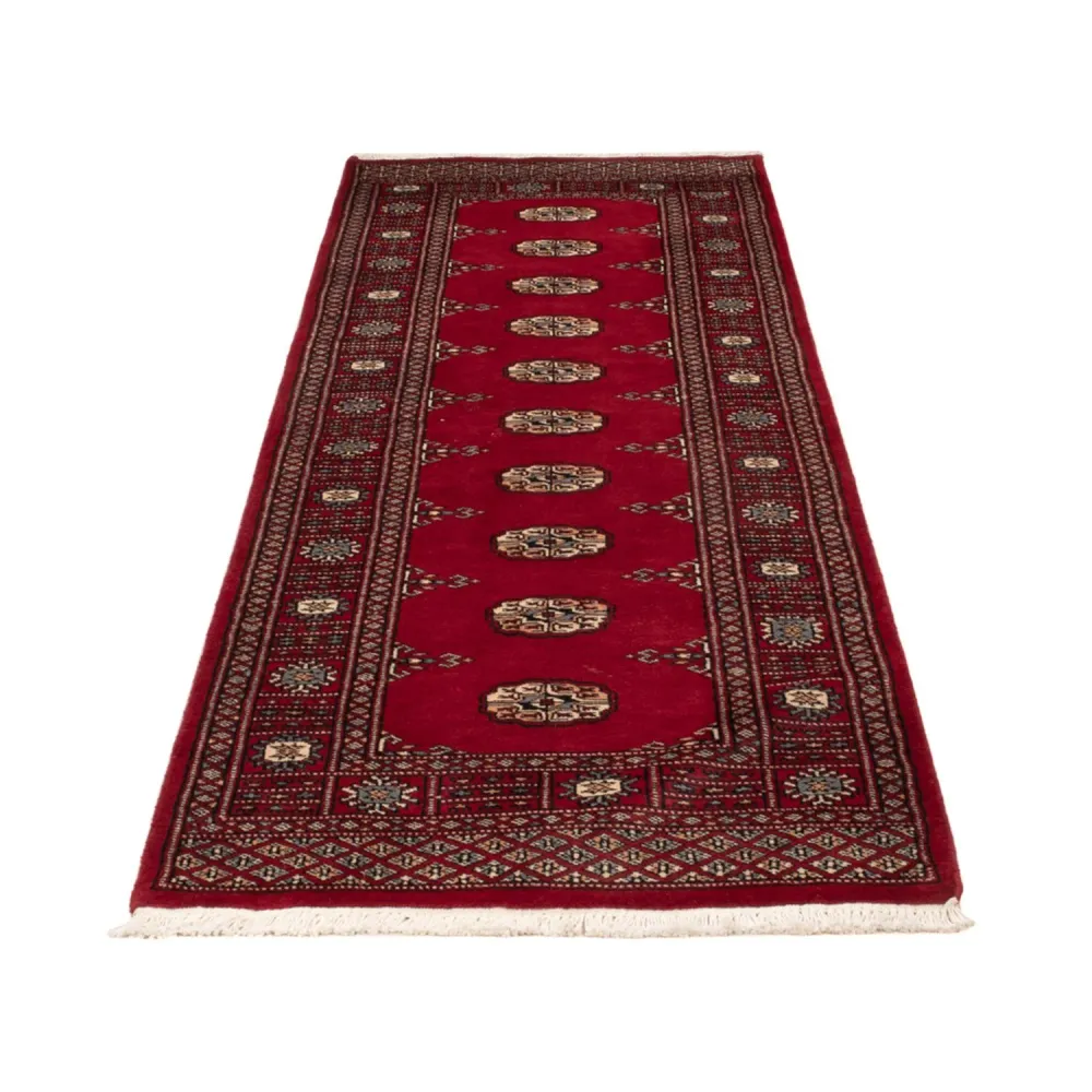Løper Pakistan teppe - 247 x 77 cm - rød