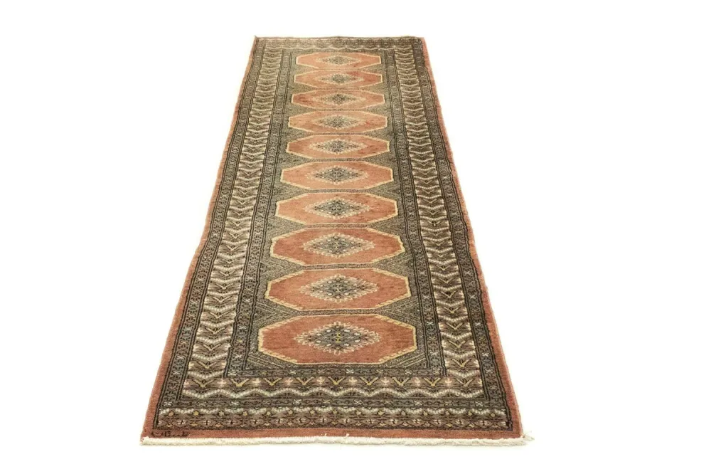 Løper Pakistan teppe - 257 x 80 cm - oransje