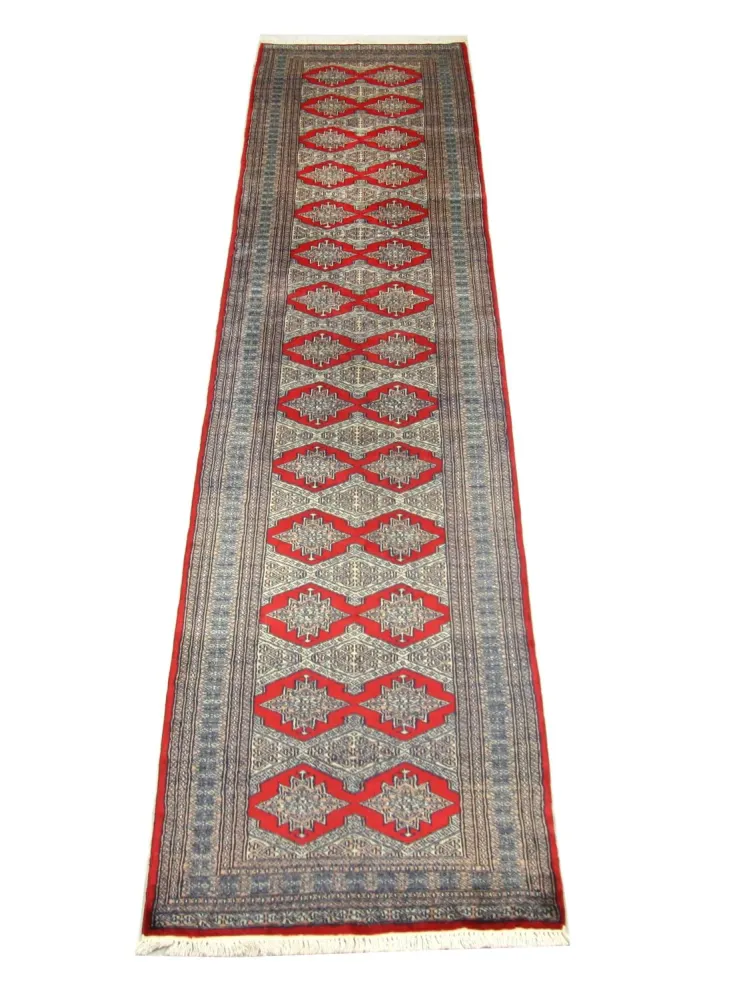 Løper Pakistan teppe - 343 x 76 cm - rød