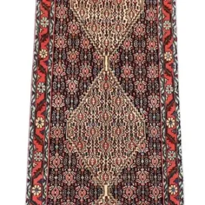 Løper Persisk teppe - Bijar - 288 x 69 cm - mørkeblå